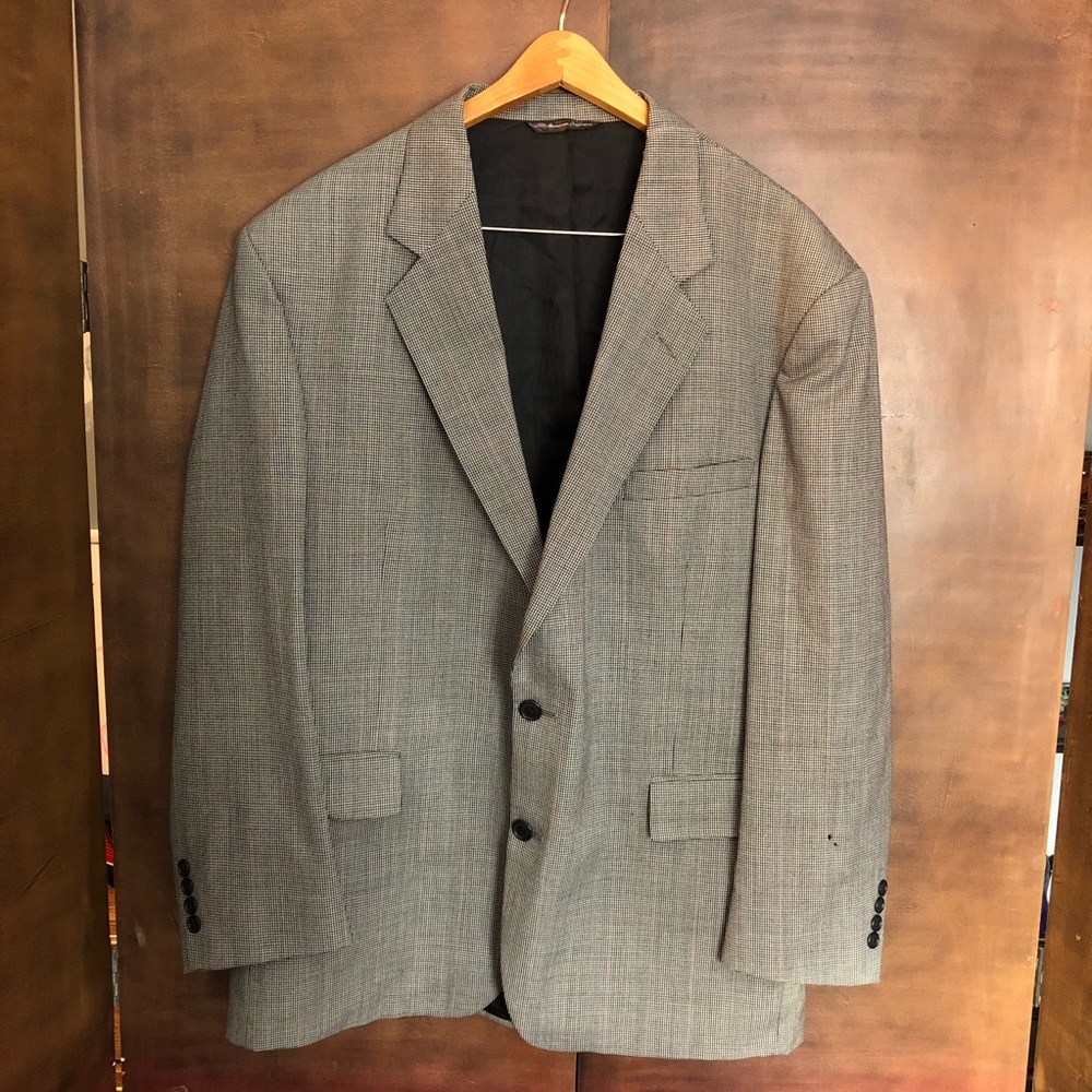 Stafford black and white blazer